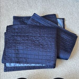 Modern Home Blue Quilted Standard Pillow Shams (2)